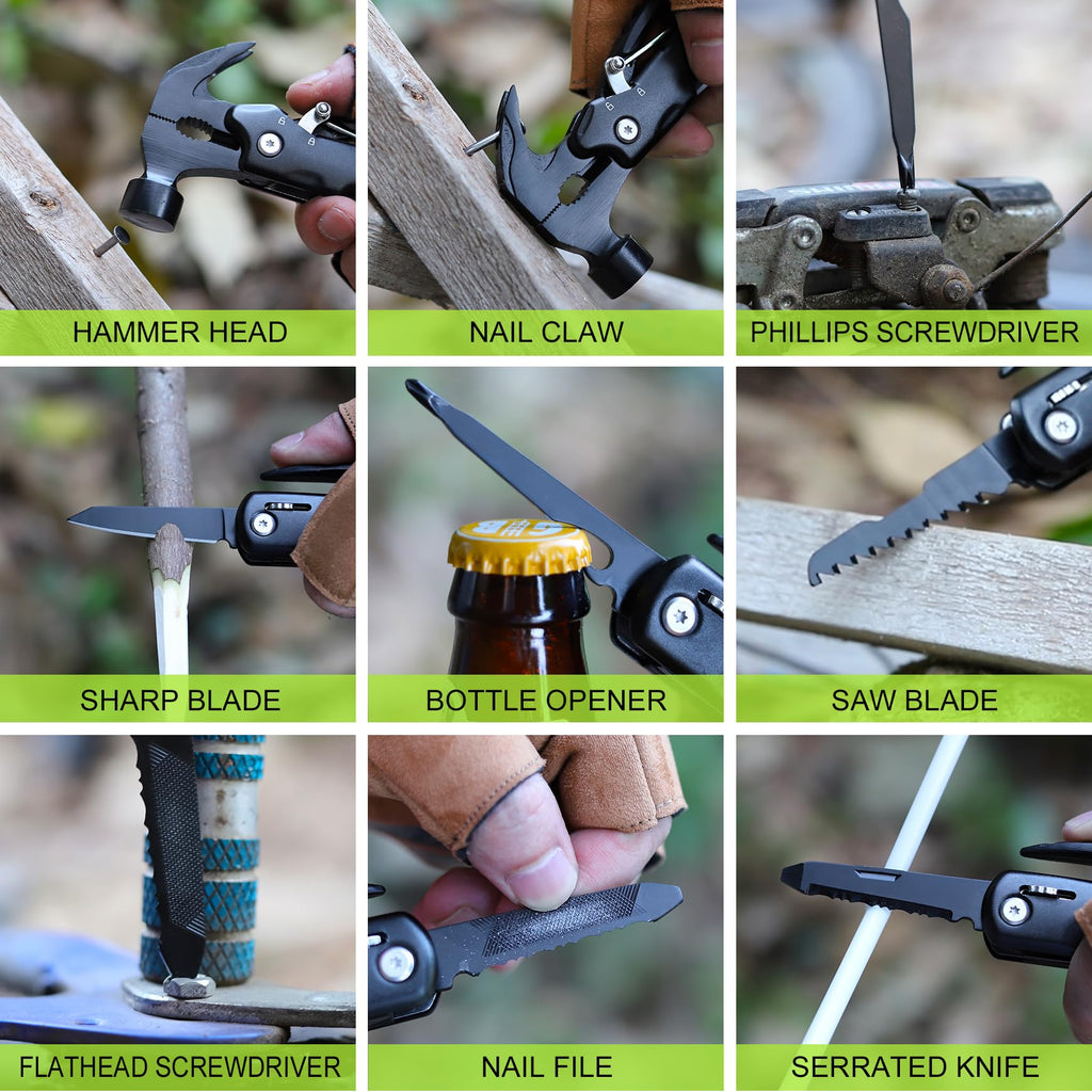 Gifts for Grandpa on Fathers Day - Grandpa Gifts, Best Grandfather Gift - Christmas Birthday Gift for Grandfather - Grandpas Perfect Christmas Presents, Grandparents Presents, Multitool Hammer