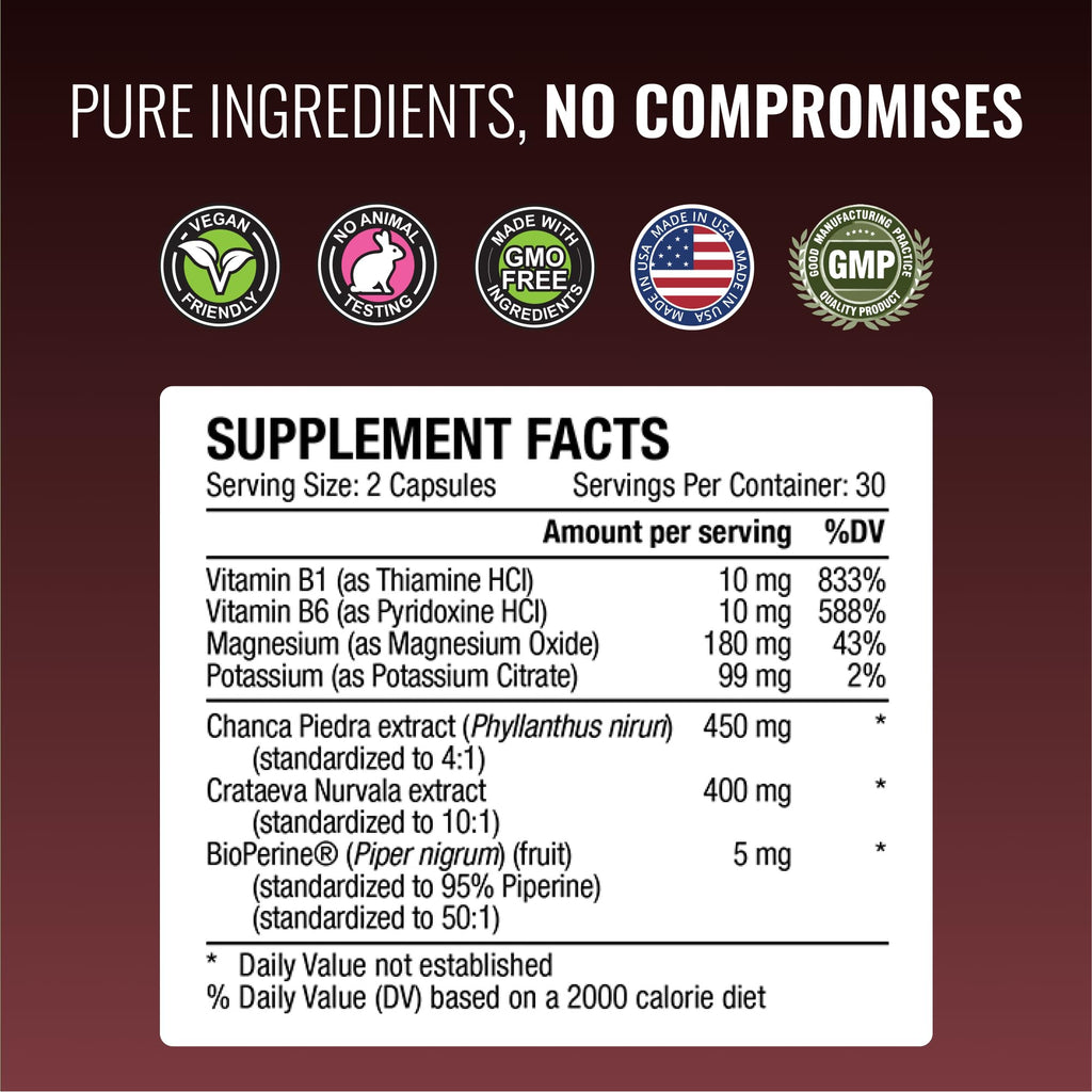 Approved Science Stonexyl - Herbal Support for Kidney Stones - 180 Capsules - Chanca Piedra - High Absorption - 3 Month Supply - Vegan