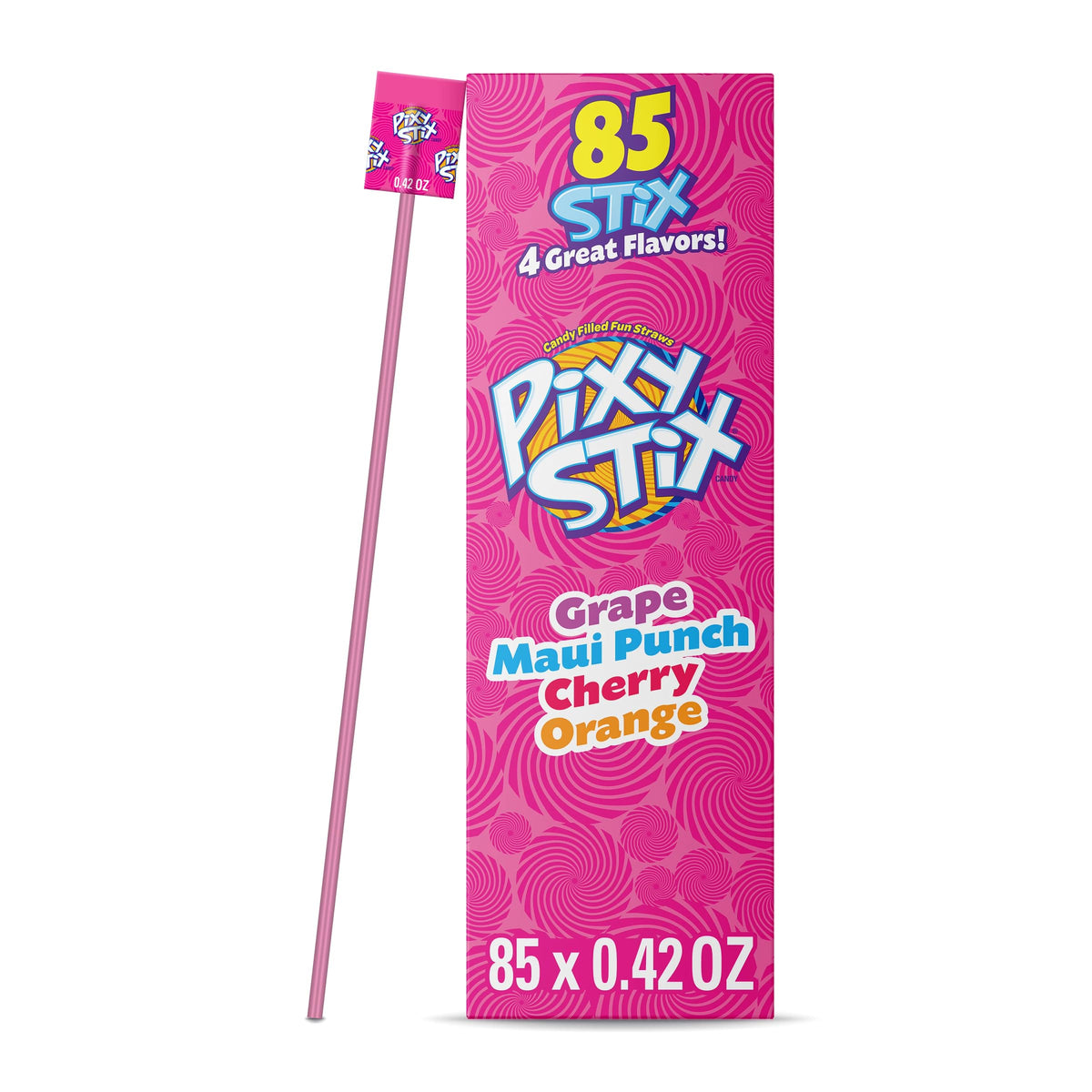 Pixy Stix Sour Candy Powder Straws, Fruit Flavor Mix, 35.7 oz, 85 Ct