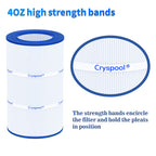Cryspool® 09022 Filter Compatible with Clean & Clear 75, CC75, PAP75, R173214, 59054100, C-9407, FC-0685, 75 Sq. Ft Pool Filter Cartridge, 1 Pack