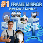 Narremcoy New 24 Inch Acrylic Convex Mirror with Rain-shield - Adjustable Wide Angle View Traffic Mirror Indoor Outdoor, Wall Mounting Blind Spot for Garage Warehouse, School, Store Safety and Office