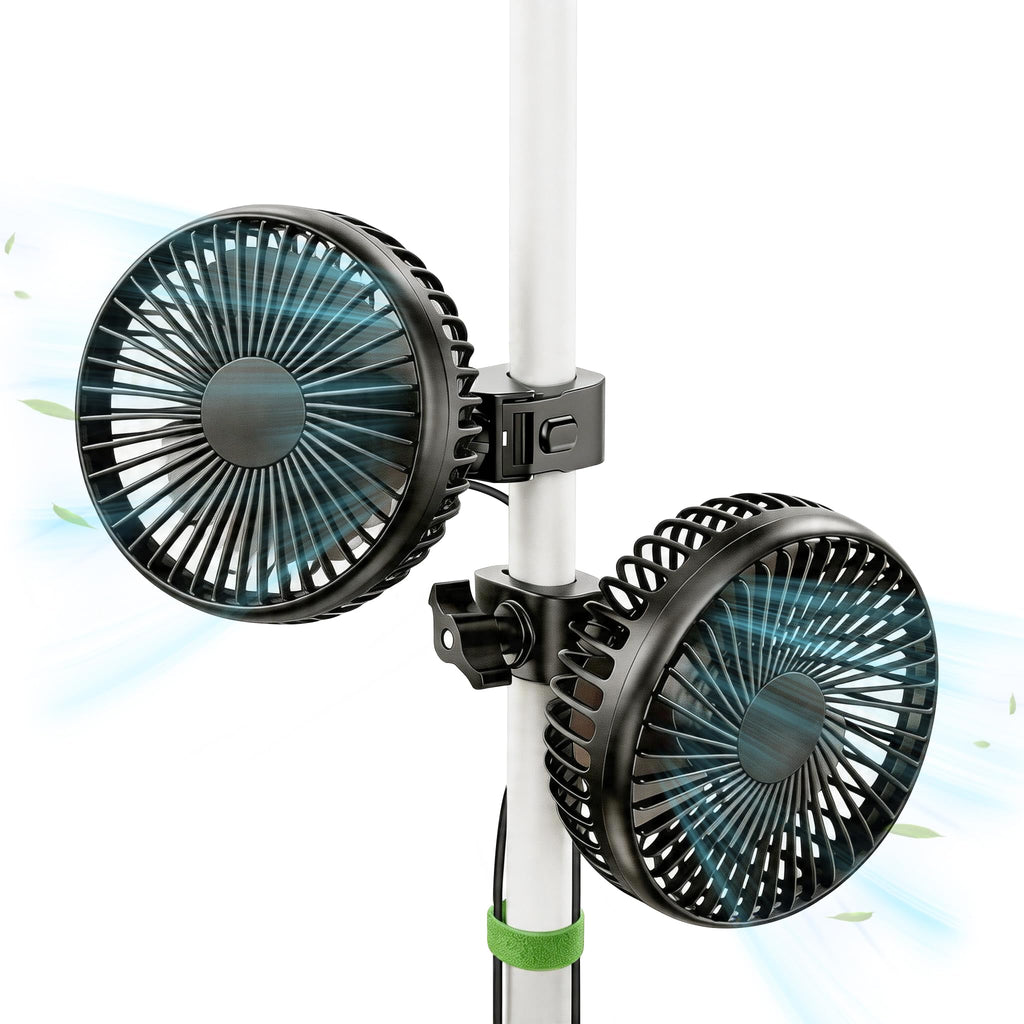 Pidemeo Grow Tent Fan 2-Pack, 5 Inch Clip On Plant Fan,Non-Oscillating