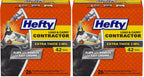 Hefty Heavy Duty Trash Bags, Large | 42 Gallon | For Contractors | 26 Count, Pack of 2