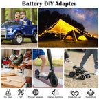 2 Packs Power Wheel Adapter for Milwaukee M18 Battery Adapter 18V Power Wheel Battery Conversion Kit with Switch, Fuse & Wire Terminals, 12AWG Wire, Power Connector for DIY Rc Car Toys and Robotics