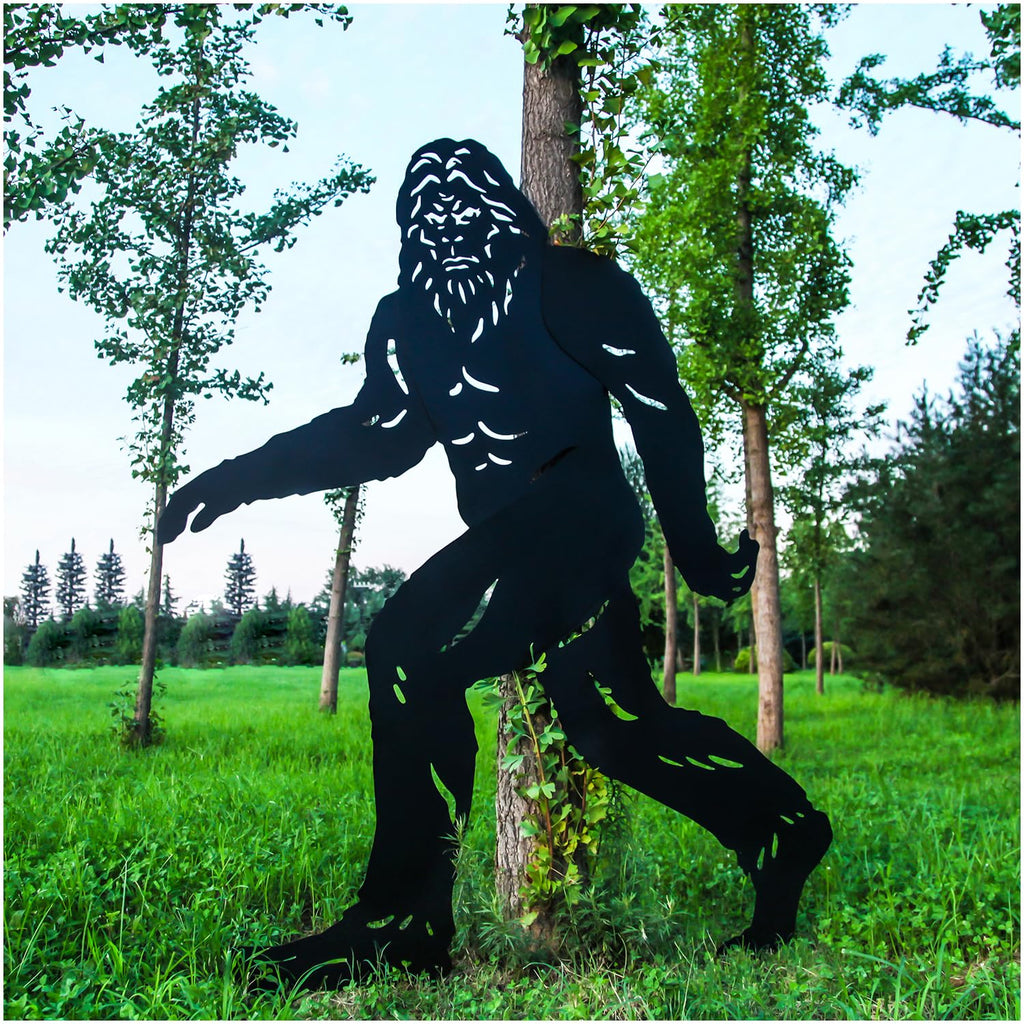 SRDJXY 7.4ft Bigfoot Outdoor Decor Metal Big Foot Sasquatch Gifts for Men Women Dad Bigfoot Silhouette Statues for Garden, Outside, Yard Art, Patio, Yard Display, Forests, Lawn Decorations