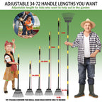 Coopvivi Garden Leaf Rake, 6FT Rakes for Lawns, 11 Metal Tines