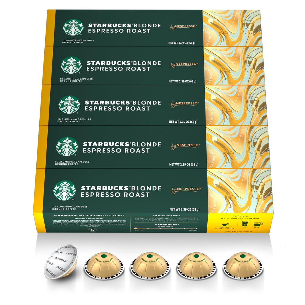 Starbucks by Nespresso Vertuo, Blonde Roast Espresso, 50-count