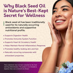 BioNatal Ethiopian Black Seed Oil 5oz Glass– Cold Pressed Nigella Sativa Producing Black Cumin Seed Oil, Unrefined & Non-Filtered, High TQ Up to 4.64% – Supports Immune System, Digestion & Joints