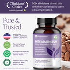 Pure Magnesium Glycinate Supplement – Highly Absorbable Chelated Magnesium to Support Sleep, Muscle & Nerve Health, Energy, Relaxation & Bone Health – 200mg Per Serving, 180 Capsules