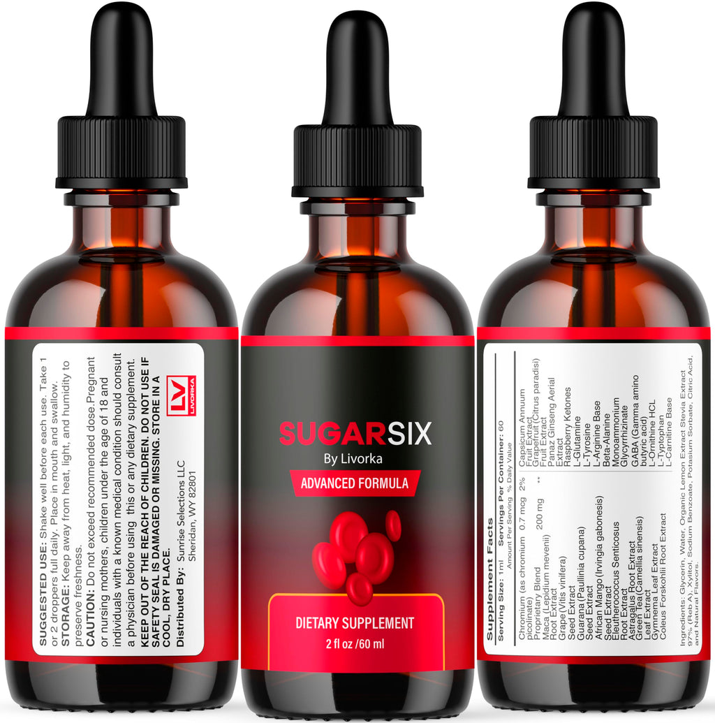 (5 Pack) Sugar Six, Sugar Six Drops, SugarSix, Sugar 6, SugarSix Support Formula, Sugar 6 Supplement, Sugar Six Formula, SugarSix Drops, Sugar Six Reviews, SugarSix Formula, 5 Bottles for 5 Months