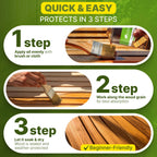 Nordicare Teak Oil for Outdoor Furniture, 16.9 Oz – Outdoor Wood Oil & Sealer for Teak, Acacia, Oak & More, Helps Restore Weathered Wood and Protect Against Drying, Easy to Apply