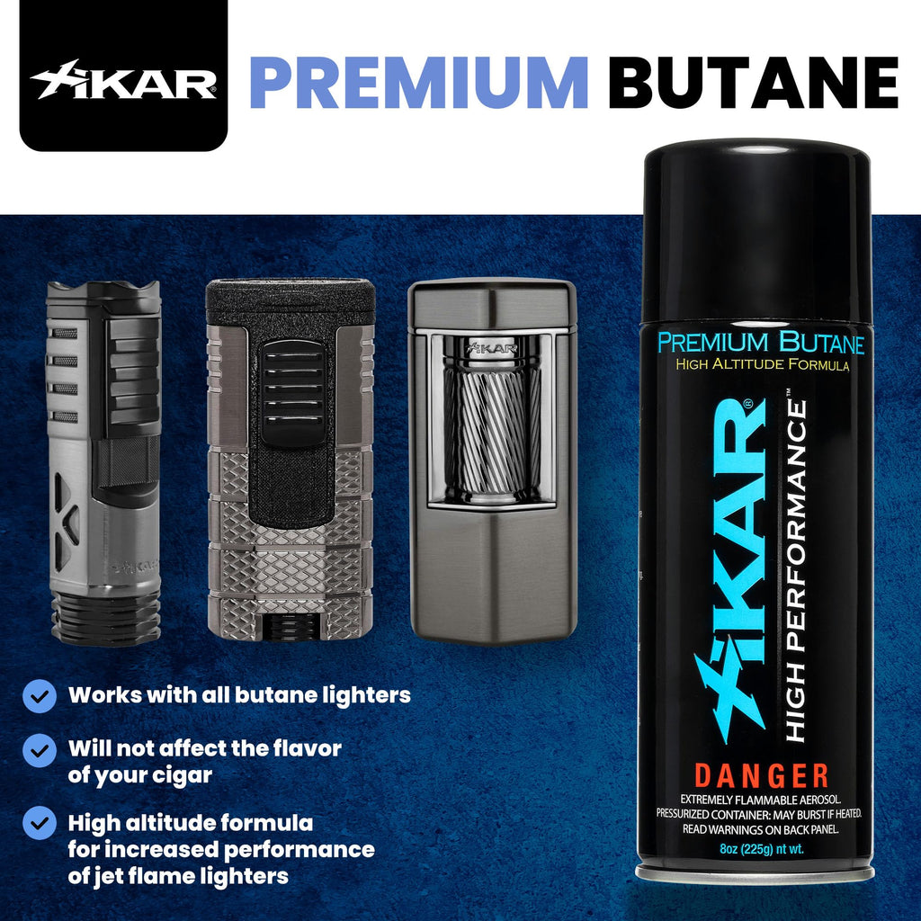 XIKAR PUROFINE Premium Butane Fuel Refill (400ml) 0 Impurities - Ultra Refined, Food Grade, Culinary Butane Refill for Torch & Lighter - Jet Flame Lighter Fuel & Kitchen Torch Refills (4 Pack/8oz)