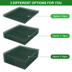 Plant Protectors from Animals - DIY Reusable Plant Cages for Outdoor Plants, Square Mesh Plant Covers Kits, 12"x12" Panels (6/18/30 Pcs) (18, Dark Green)
