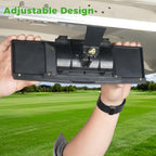 10L0L Golf Cart Mirror Rear View Extra Wide 180 Degree Panoramic for Yamaha EZGO Club Car and Others (With Light Bead)