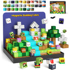 GobiDex Magnetic Blocks Kids Toys for Boys Girls 3+, Build MagWonder World with Zomblock Magnets Cubes, Upgraded STEM Game-Based Building Sensory Gift for Birthday