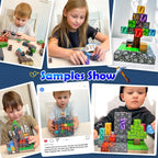 100PCS Magnetic Blocks Building Toys, Gem Cave Adventure Building Craft, Learning Sensory Toys for Boys Girls Age 3-12, Game Gift for Kids Little Gamers (0.8 inch)