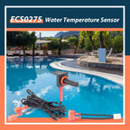 Lisnhlin ECS0275 Water Temperature Sensor Compatible with AquaCal Pool Heater Heat Pump, 10K RT Angle Water Temperature Sensor Rreplace STK0127