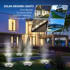 OULONGER Solar Ground Lights 16 Packs, Garden Solar Outdoor Waterproof Pathway Bright In-Ground Landscape Lights for Patio, Lawn, Yard, Driveway, Step and Walkway White Light