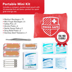 Swiss Safe 2-in-1 First Aid Kit for Car, Travel & Home, Businesses - Bonus Mini Kit for Medical Emergency Aid, Survival, Camping - FSA & HSA Eligible - 348 Pcs, Large Hardcase FAK