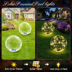 Cootway Floating Pool Lights, 15 Inch Warm White Solar Pool Light that Float, IP68 Waterproof Inflatable Light Up Pool Balls, Float or Hang Solar Floating Lights for Pool, Wedding, Party Decor - 2PC