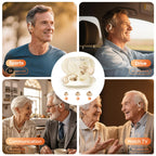 Hearing Aids, Hearing Aids for Seniors with Automatic Noise Cancelling for the Hearing Loss, FSA&HSA Eligible, Rechargeable Bluetooth Hearing Amplifiers with APP Volume Control, Premium Comfort Design and Wear