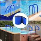 Pool Handrail Covers with Zippers 4 6 8 10 Ft Inground Swimming Pools Hand Rail Cover, Anti-Slip Cool Touch Heat Resistant, Royal Blue, Non Slip Swim Pool Railing Ladder Stair Handle Grip (8 Feet)