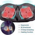 Mo Cuishle Shiatsu Back Neck & Shoulder Massager with Heat, Gifts (Black)