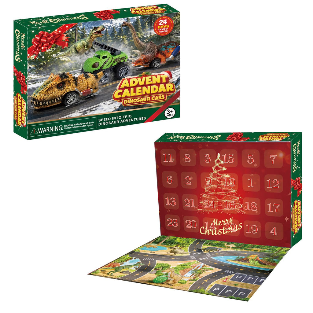 Advent Calendar 2026 Kids Boys,Dinosaur Monster Truck 24 Days Countdown Toy
