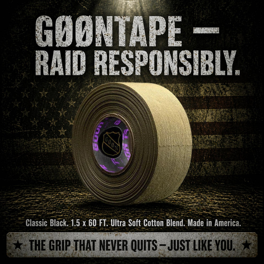Goon Tape Raid Tape 1.5 in x 60 FT – Premium Moisture-Wicking Tactical Grip Tape for Firearms, AR, Pistol, Handguard, Magazines – Cotton & Synthetic Blend (OD Green)