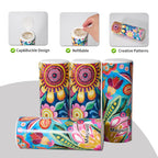 Car Tissues Holder with Facial Tissue, Car Tissue Box, Travel Tissues Cylinder,Suitable for Car Cup Holder(3-ply 4 Pack, 200 Sheets)