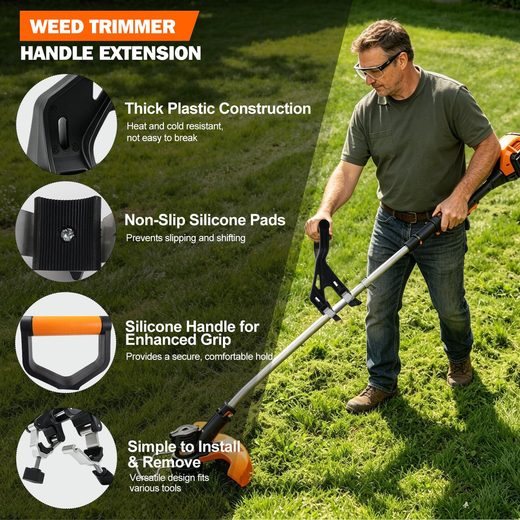 Axcoix Universal Shovel Handle Replacement, Weed Trimmer Handle Extension