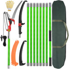 30 Ft Manual Pole Saw, Extendable Tree Pruner Blade and Scissors Set