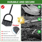 DIIG Manual Lawn Edger Tool with Long Handle, 8.5 Inch Steel Blade, Wide Foot Plate for Garden Edging, Lawn and Landscaping