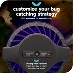 Katchy Midnight Indoor Insect Trap – Auto/Manual Mode – Blue Light & Fan Suction Catcher for Mosquito, Fruit Fly, Gnat, Fungus Gnat & Moth – Ideal for Kitchen & Indoor Plants (Black)