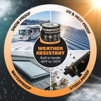 TITANPATCH PRO Waterproof Sealant Tape – Black 4" x20' – Stops Leaks Fast & Stays Sealed for 15+ Years – Sticks to RVs, Roofs, Pools, Boats, Gutters – Built for Harsh Weather (-40°F to 190°F)