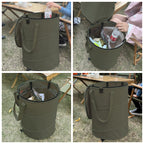 QJXX Pop up Camping Trash can with lid, 24 Gallon Collapsible Garden can