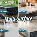 HOPE'S Perfect Quartz Countertop Cleaner, No Hazy Residue, Streak-Free, Safe on Food Contact Surfaces, Fragrance-Free, Sunscreen-Free, Counter Cleaner for All Brands of Quartz, 23 Fl Oz, Pack of 12