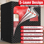 2 Person Infrared Sauna Box for Home, Portable Steam Sauna Room with 660nm+850nm Red Light Therapy Lamp, 5-Layer Waterproof, 2 Steamers, 2 Folding Chair, 2 People Red Light Sauna