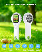 T TAKMLY Mini Pocket Digital Microscope, Macro Fixed Focus Magnifying Glass, Portable Handheld USB Digital Microscope 500x Magnification, 4X Zoom