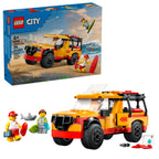 LEGO City Lifeguard Beach Rescue Truck Toy - Building Toy for Kids, Boys and Girls, Ages 6+ - Includes 2 Minifigures, Shark Toy - Gift for Beach-Loving Kids - 60453