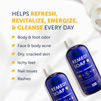 Truremedy Naturals Tea Tree Oil & Lemongrass Body Wash – 12 oz Natural Antifungal Shower Gel for Skin Irritations – Organic Oils, No Sulfates – Refreshing, Moisturizing Soap for Men & Women