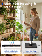 GLOWRIUM Vertical Grow Light for Indoor Plants, 60in LED Standing Lamp