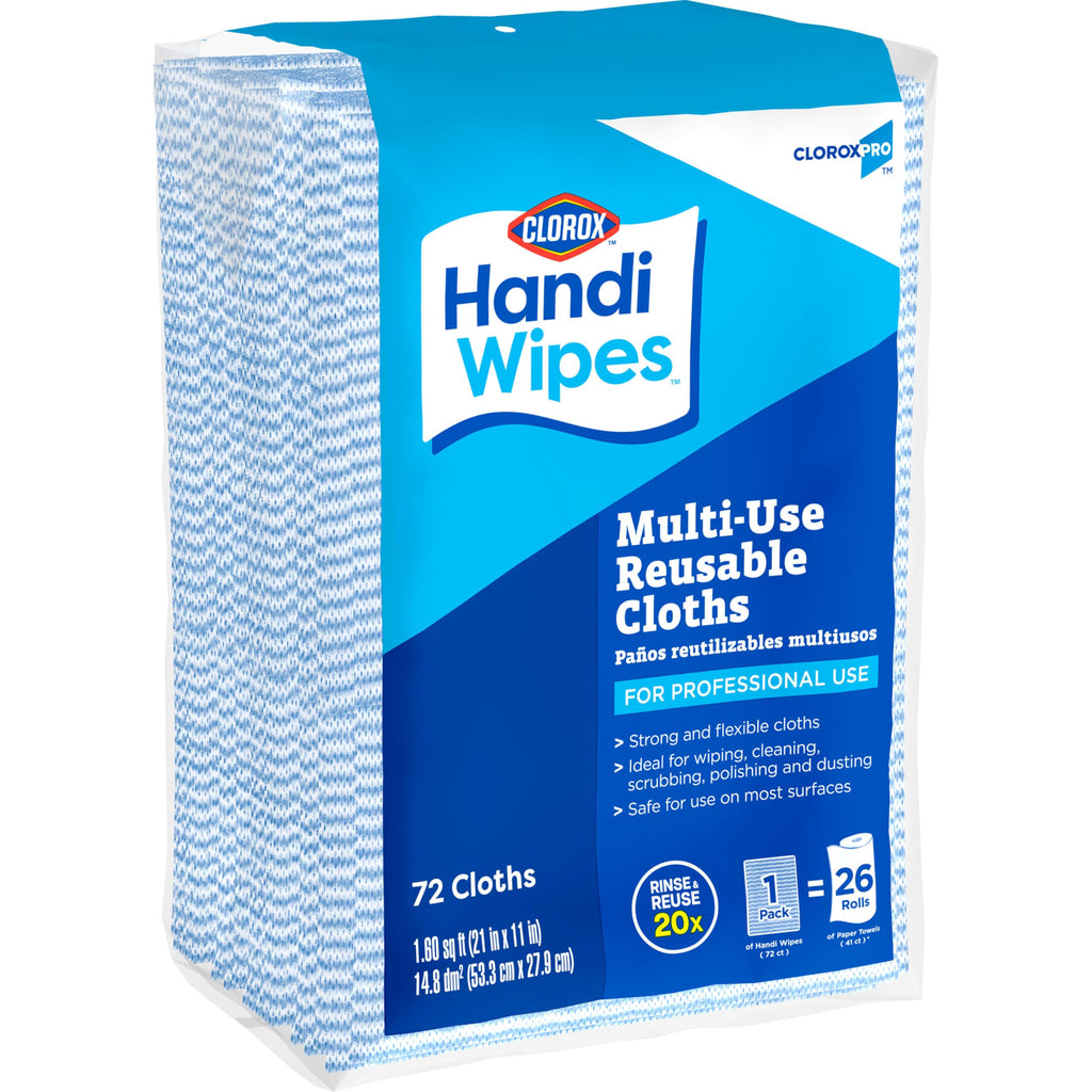 CloroxPro Clorox Handi Wipes Multi Use Reusable Cloths, 72 Count