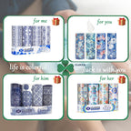 CLOVER Car Tissue Holder with Facial Tissues Bulk,4 Tubes Lotion, Travel Tissues for Cup Holder, Car tissues Cylinder with Gift Wrapping(3-ply,200 Sheets)