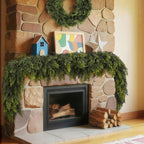 LVZHIYUAN 2 Pcs 6FT Christmas Garland,Real Touch Cedar Garland