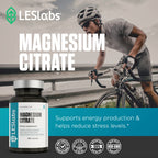 LES Labs Magnesium Citrate – Stress Relief, Restful Sleep, Heart Health, Metabolism, Nerve & Muscle Function – Non-GMO Supplement – 120 Capsules (Pack of 2)