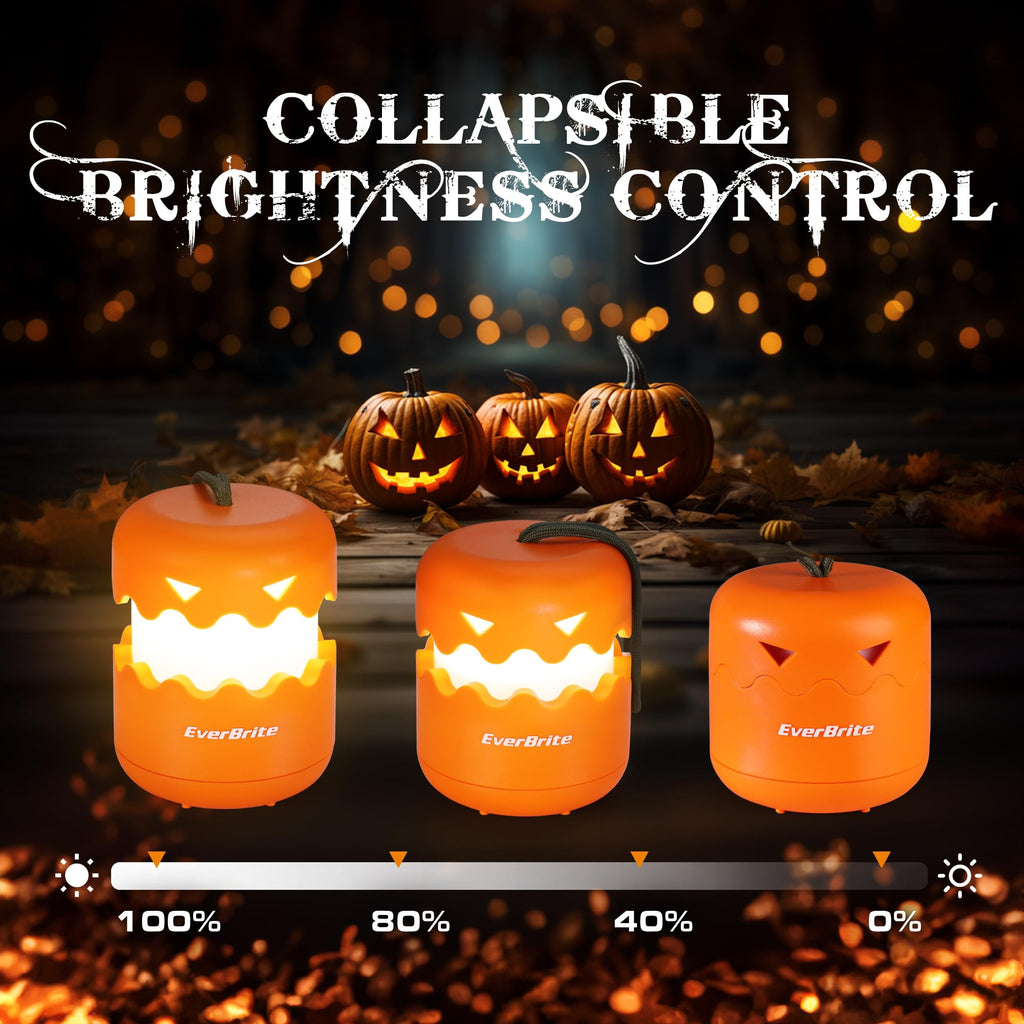 EverBrite 3-Pack Halloween Pumpkin Lantern, Collapsible Jack O Lantern