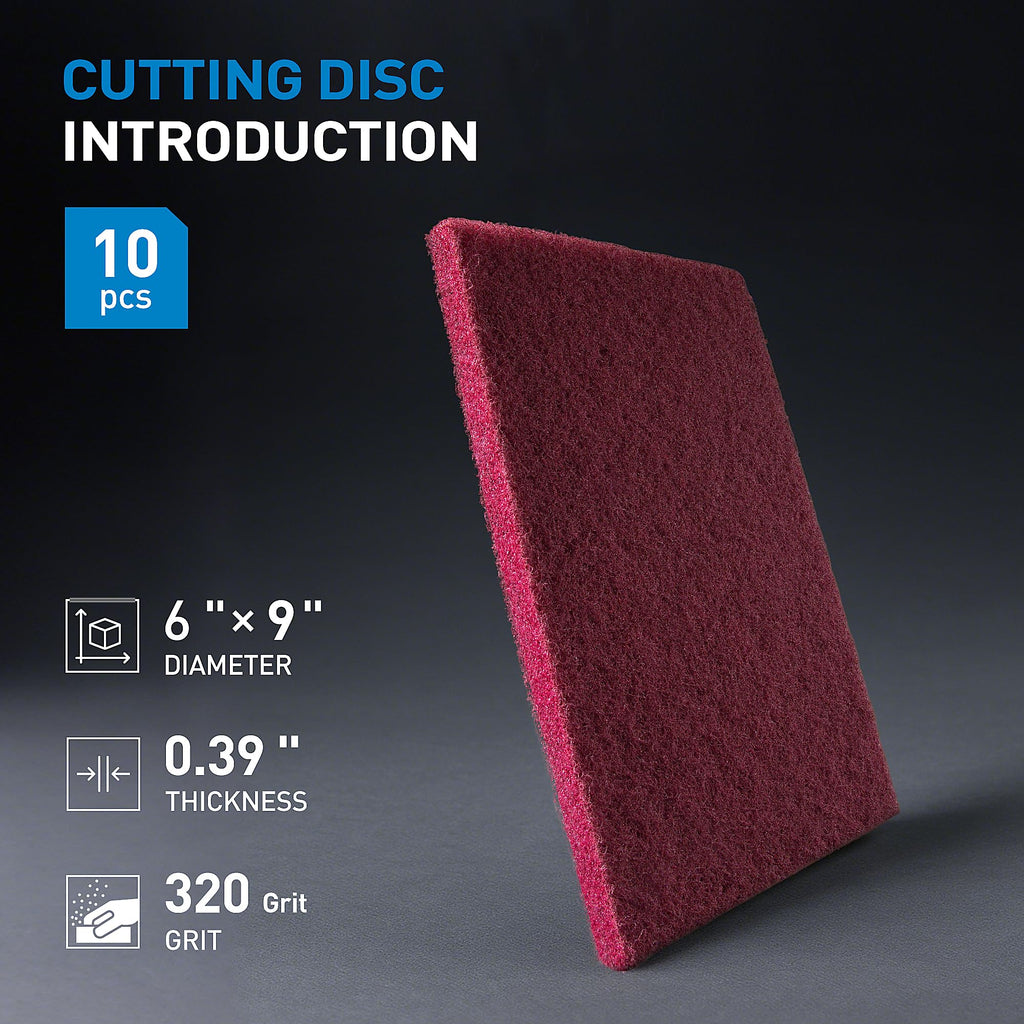 S SATC 6" x 9" Maroon General Purpose Scuff Pads,10 Pack Automotive Pads for Scuffing,Scouring,Sanding,Paint Primer Prep Adhesion Scratch for Automotive Restoration,Handicrafts