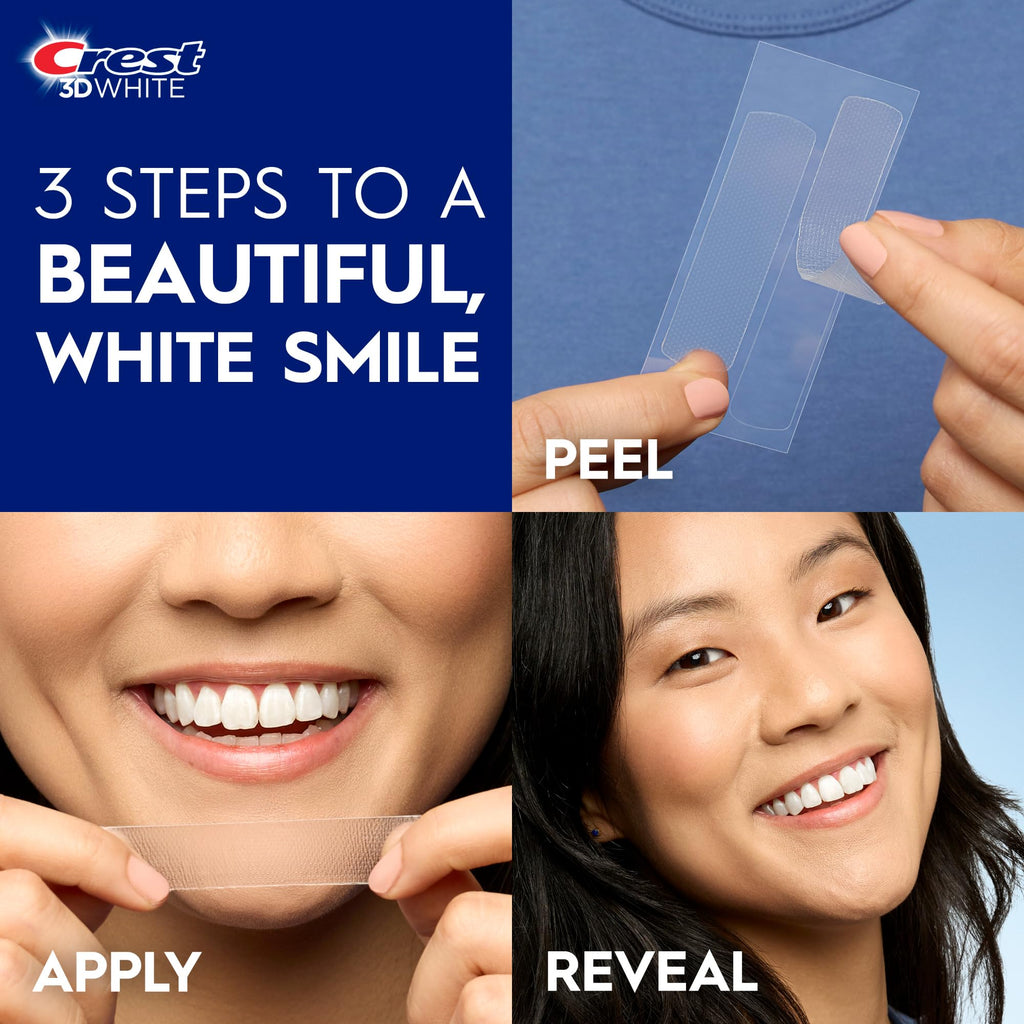 Crest 3D Whitestrips, 1 Week Smile Transformation, Whitestrips 3D White, Teeth Whitening Strip Kit, 14 Treatments (Each with 1 Upper/1 Lower), 28 Strips