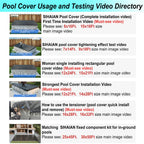 SIHAIAN 10x20Ft Rectangular Pool Cover with Side Storage for Oval and Rectangular Above Ground Pool, One-Piece Solar Oval Pool Cover, Preventing Waterlogging, UV and Weather Resistant WP:10000kPa+